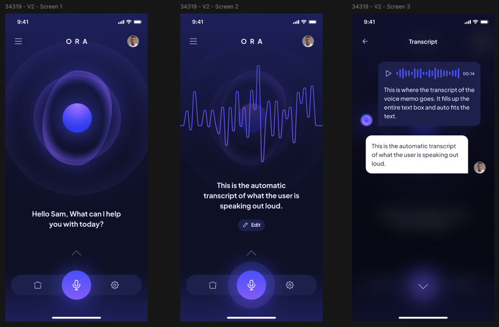 Screenshot of Ora Ai